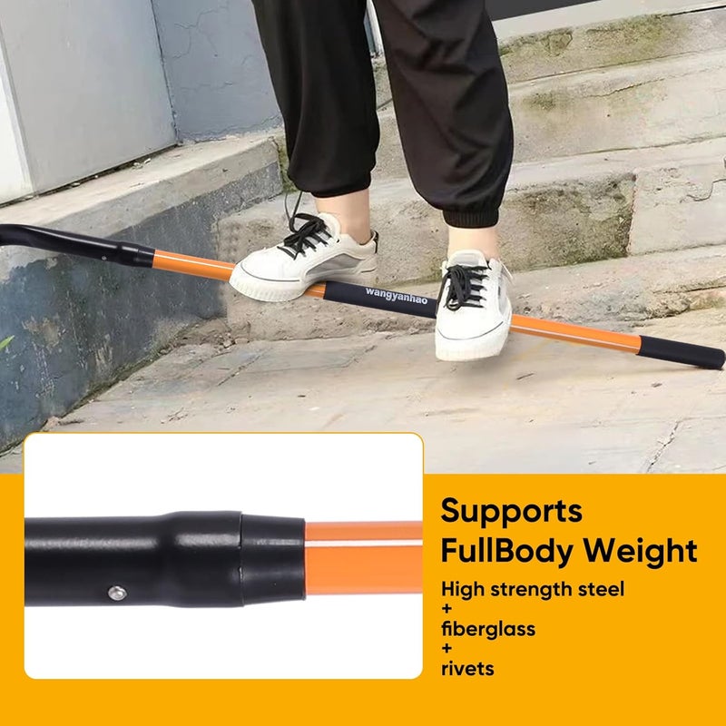 wangyanhao Professional Garden Shovel with Long Orange Handle, Heavy Duty Steel Blade, Ergonomic Design for Digging and Trenching - Image 3